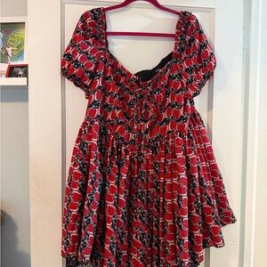 Charming Red and Black womens dress